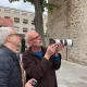 Die Area Composer Ronald Gaube und Peter Hölscher bei Fotoaufnahmen der Augustinerkirche Erfurt