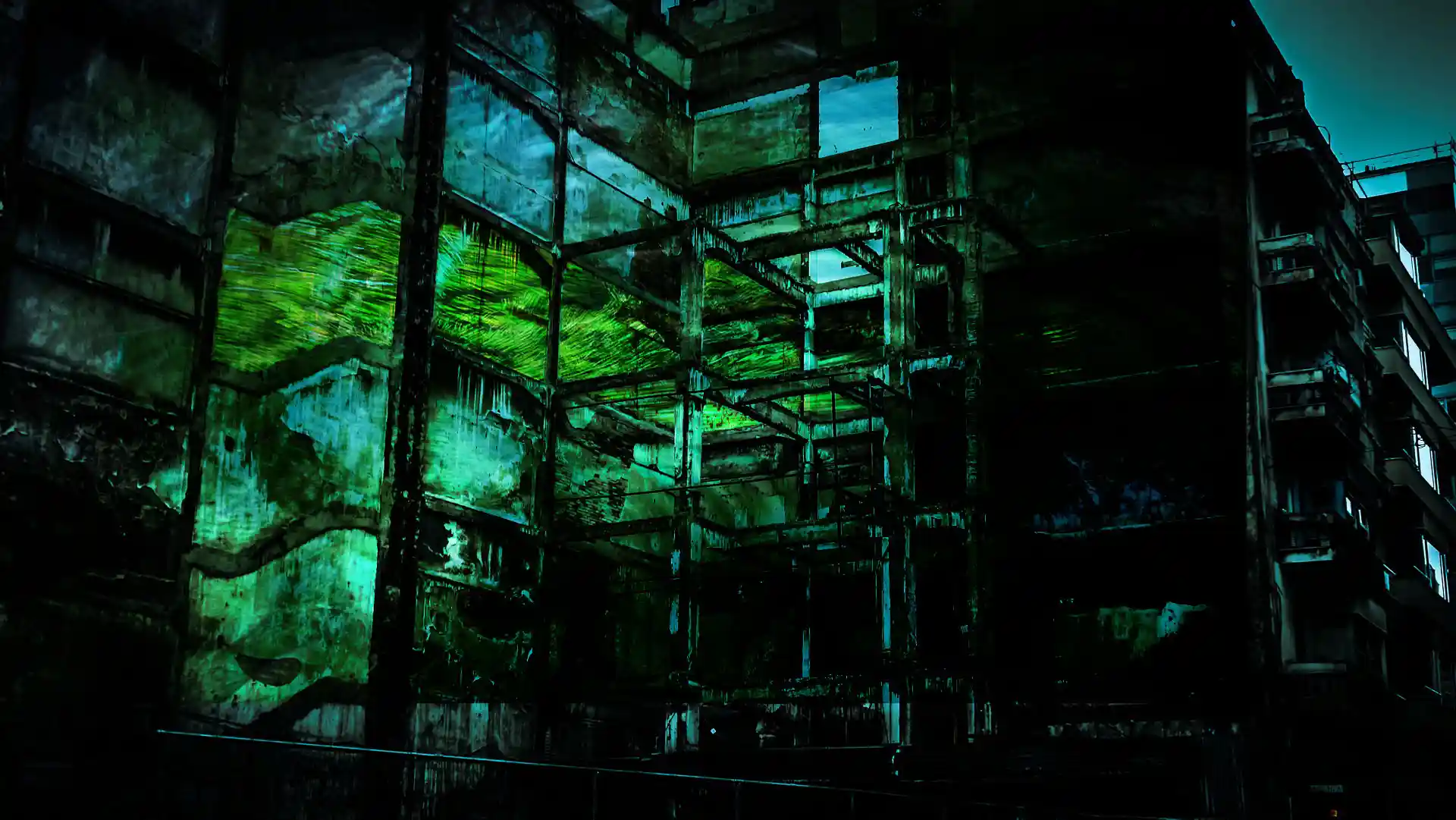 Plans, Fassadenprojektion inszeniert verlassene Räume, Bild 4