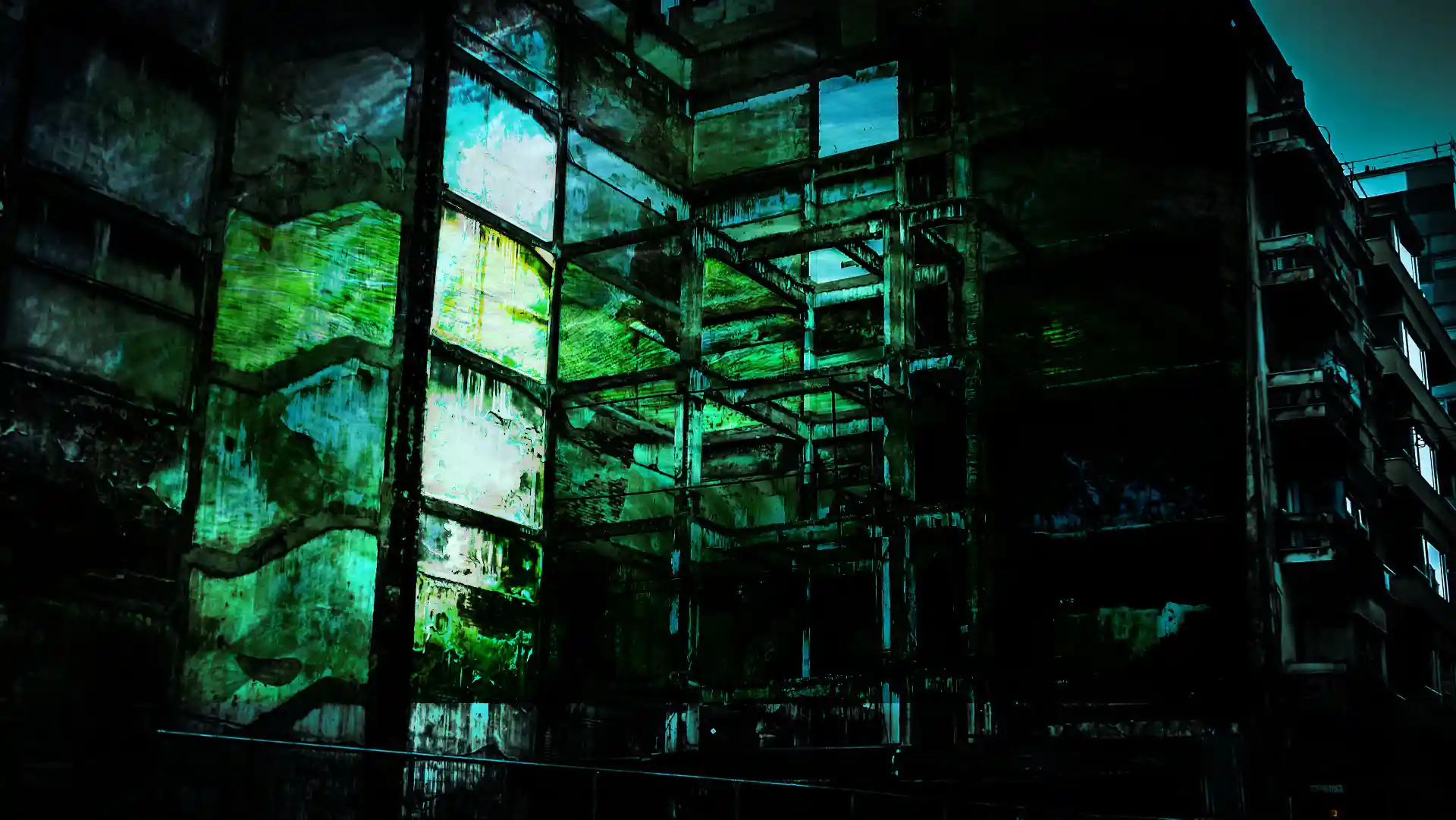 Plans, Fassadenprojektion inszeniert verlassene Räume, Bild 7