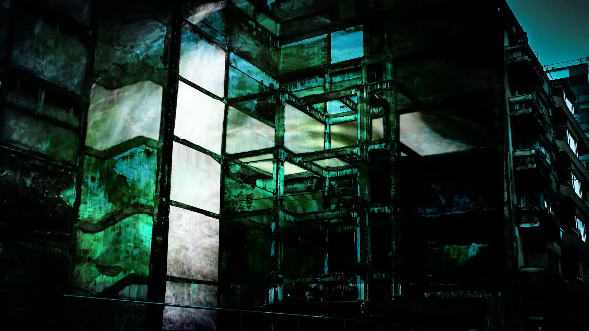 Plans, Fassadenprojektion inszeniert verlassene Räume, Bild 8