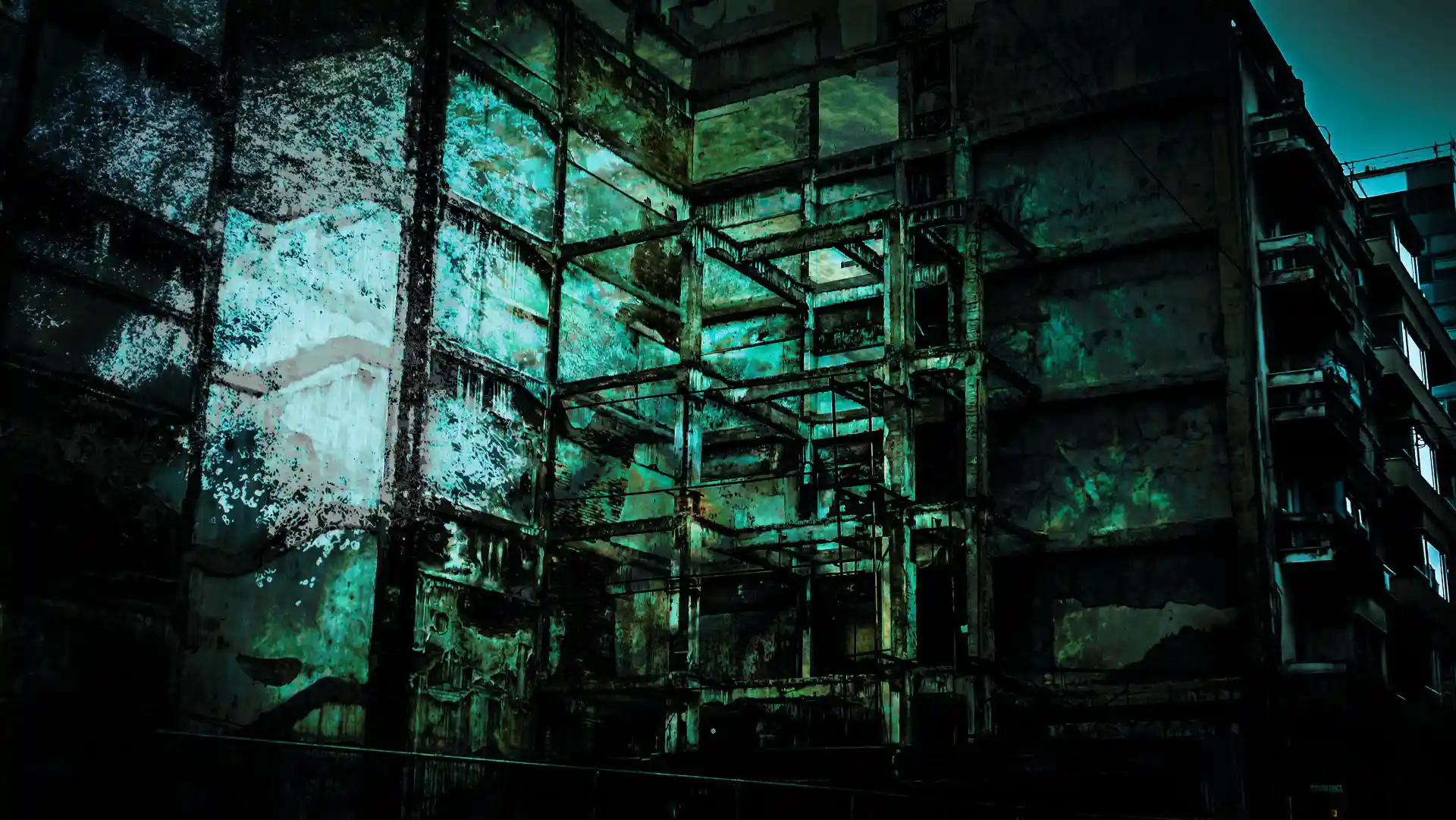 Plans, Fassadenprojektion inszeniert verlassene Räume, Bild 13