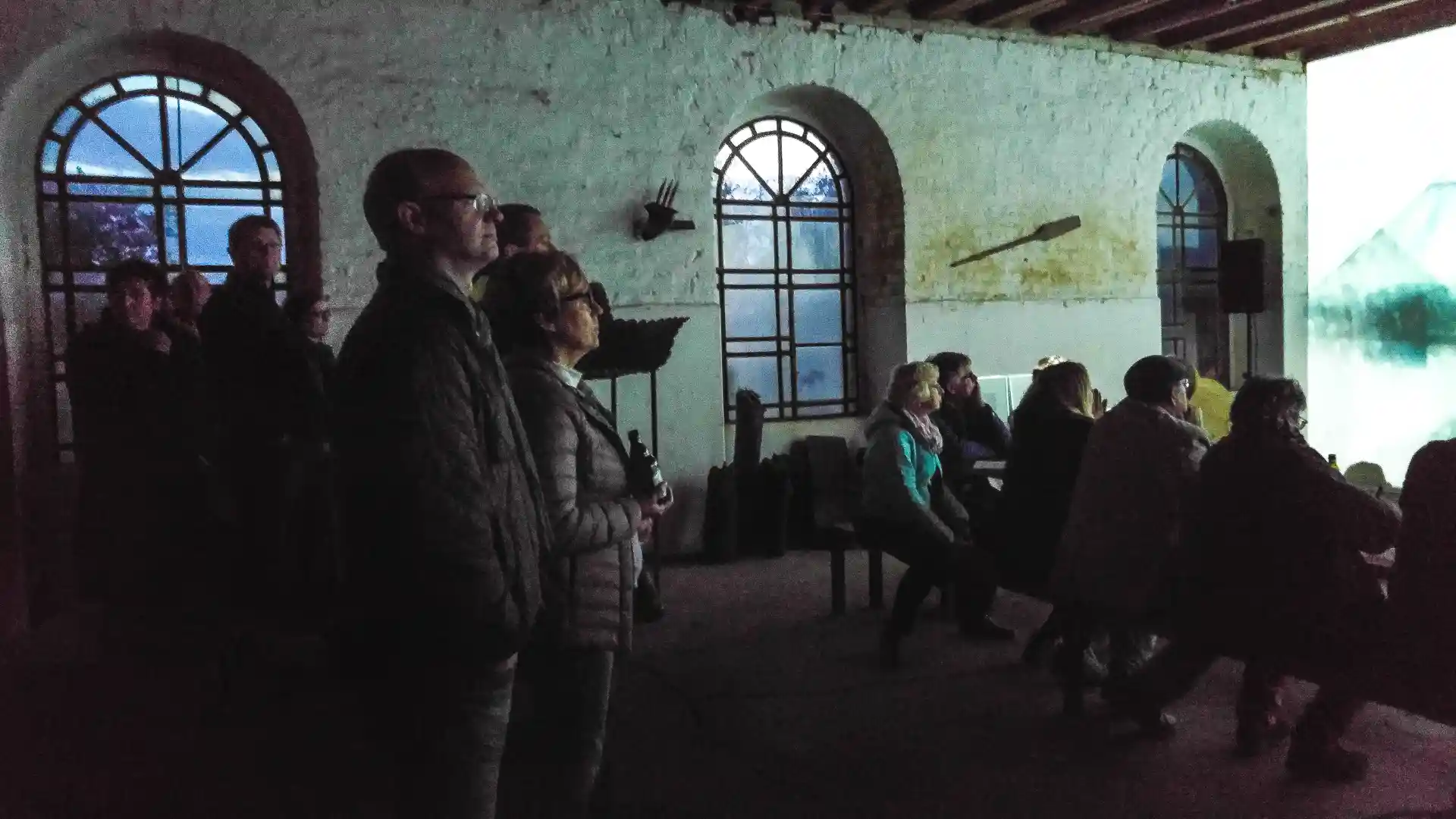 Präsentation von Area Composings für geladene Gäste in der Reuschenberger Mühle zu Leverkusen