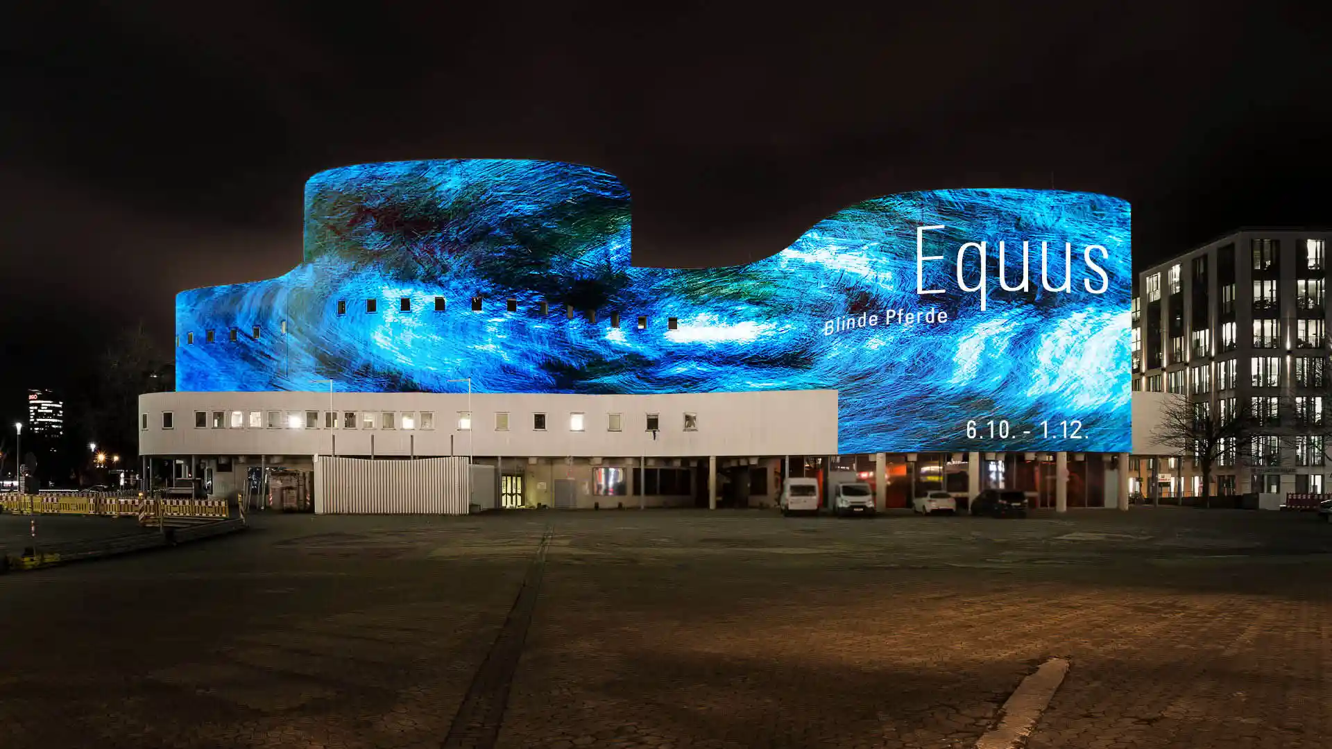 Plans, Schauspielhaus Düsseldorf, Videomapping verwandelt ein Gebäude zum Urban Screen, die Bühne wird zum Stadtraum, Bild 5