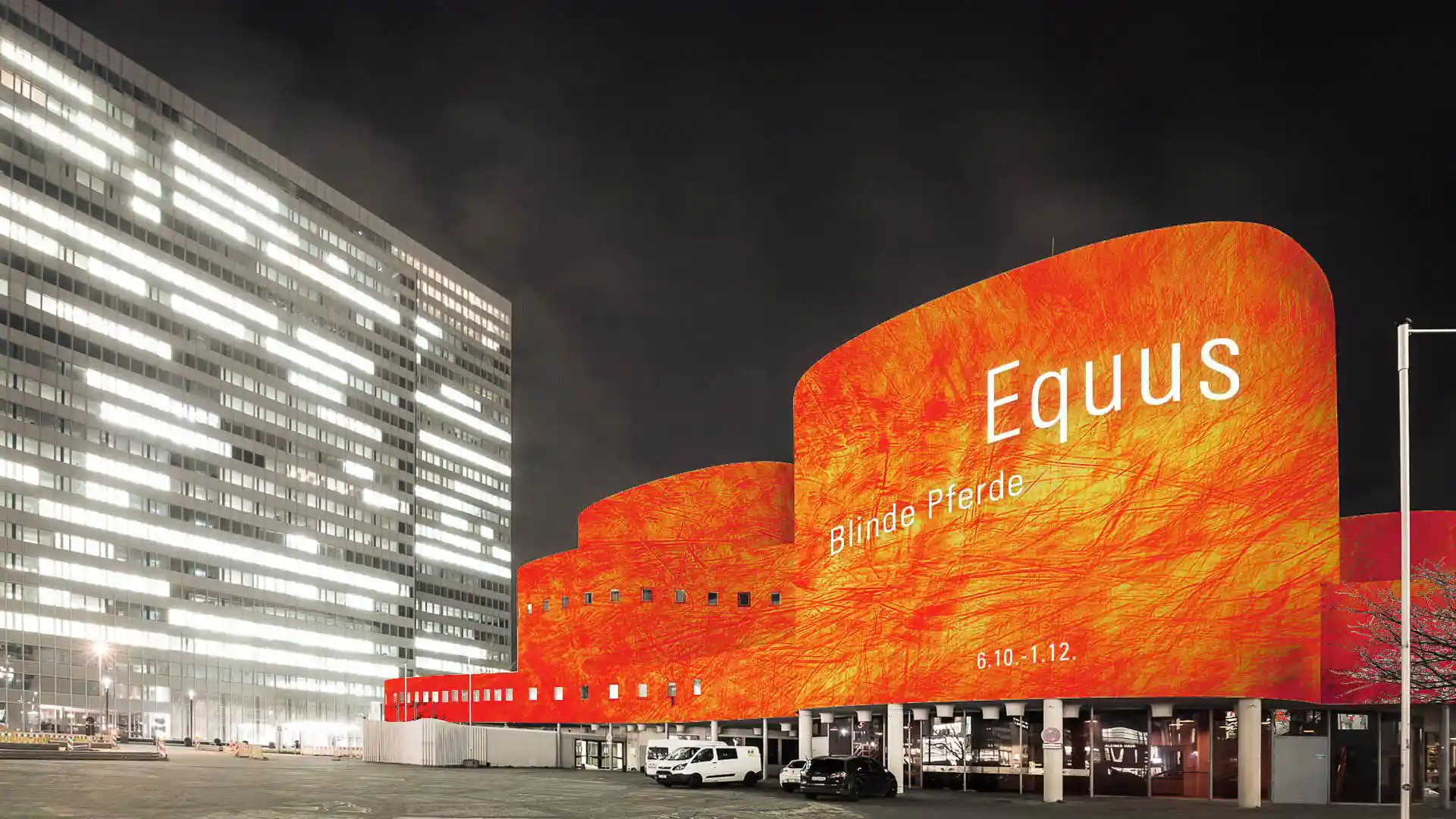 Plans, Schauspielhaus Düsseldorf, Videomapping verwandelt ein Gebäude zum Urban Screen, die Bühne wird zum Stadtraum, Bild 05