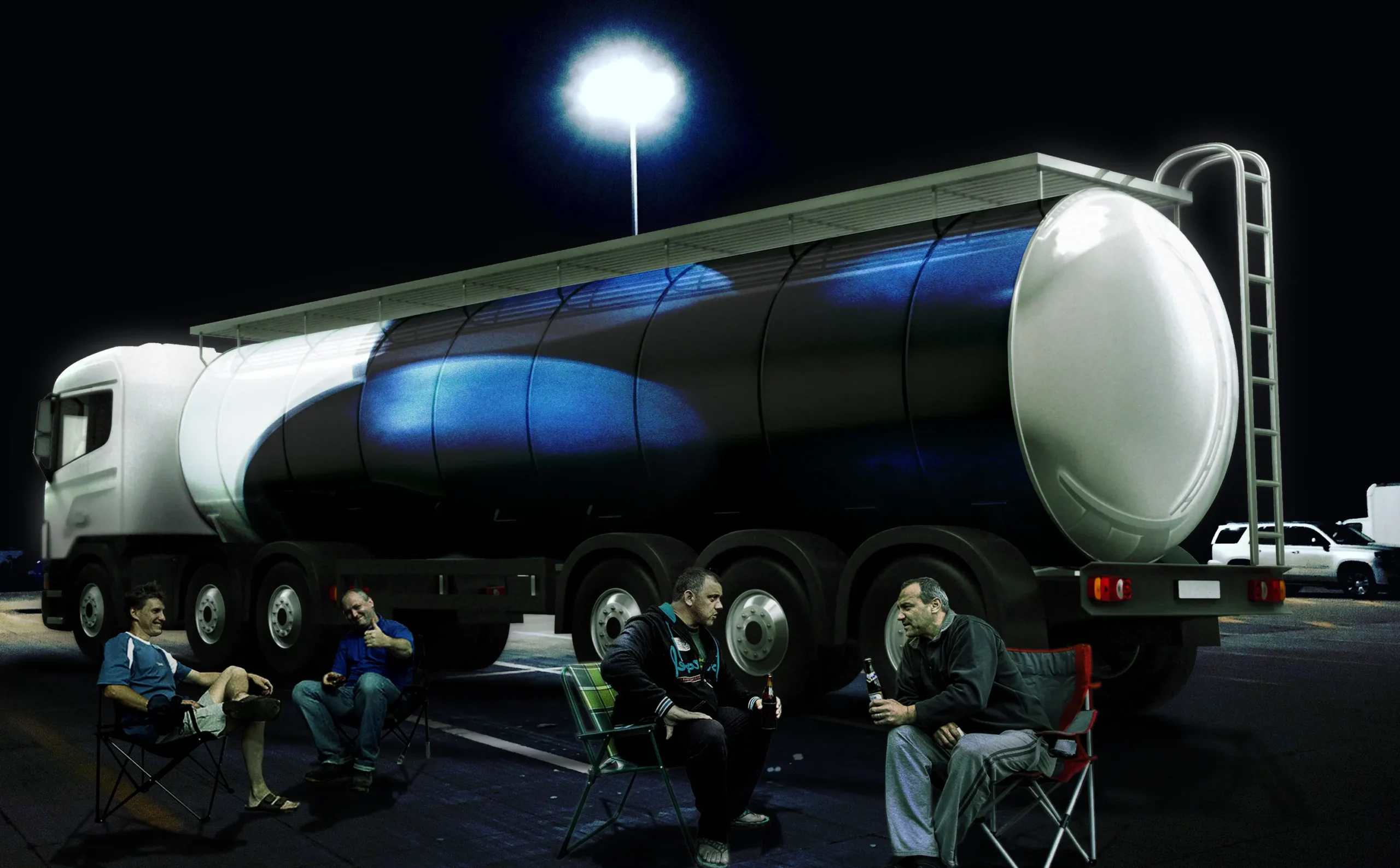 WHEELS - Kunstaktion der Area Composer für LKW Fahrer